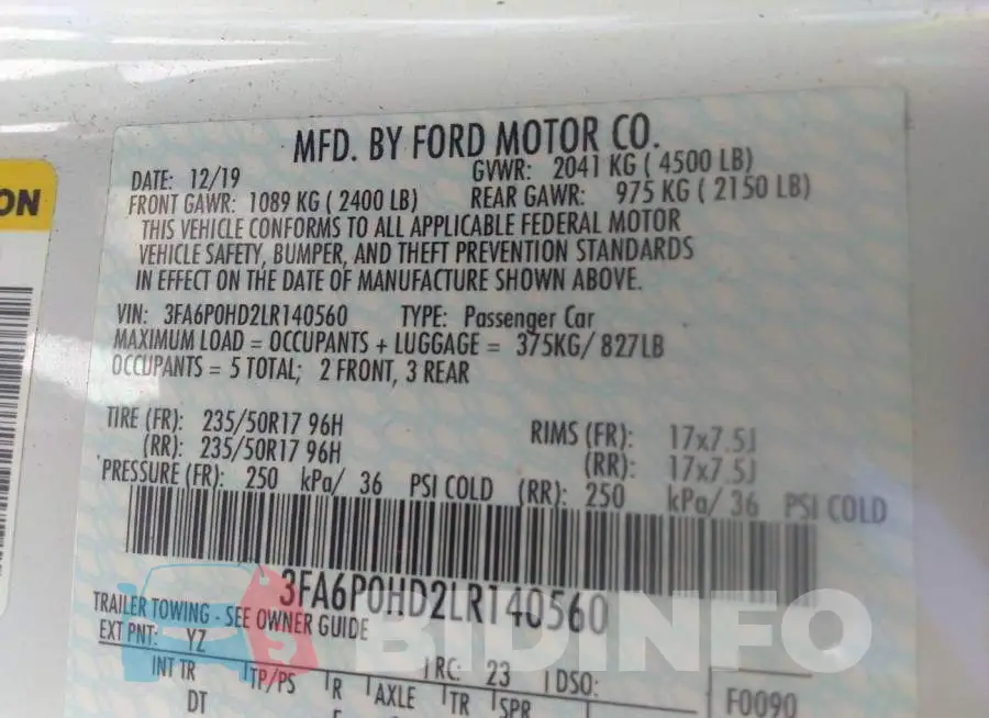 3FA6P0HD2LR140560 Photo# 9