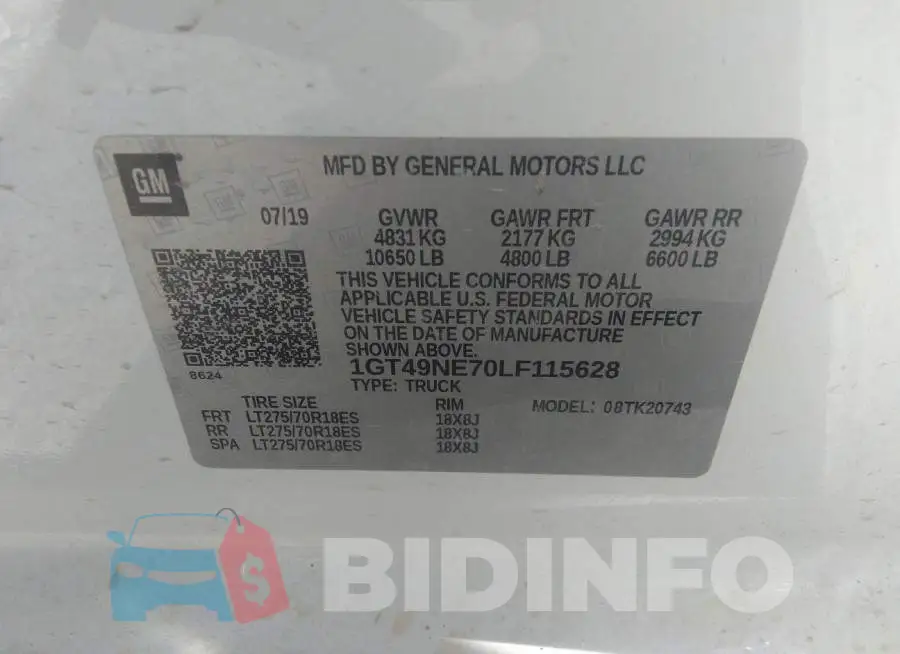 1GT49NE70LF115628 Photo# 9