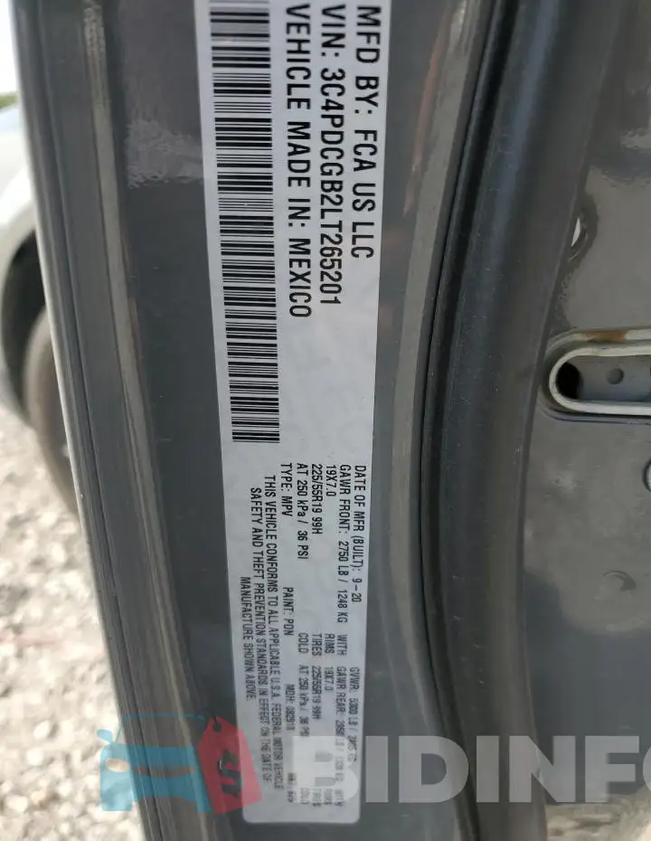 3C4PDCGB2LT265201 Photo# 13