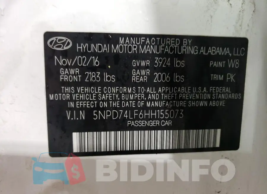5NPD74LF6HH155073 Photo# 12