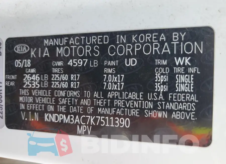 KNDPM3AC7K7511390 Photo# 14