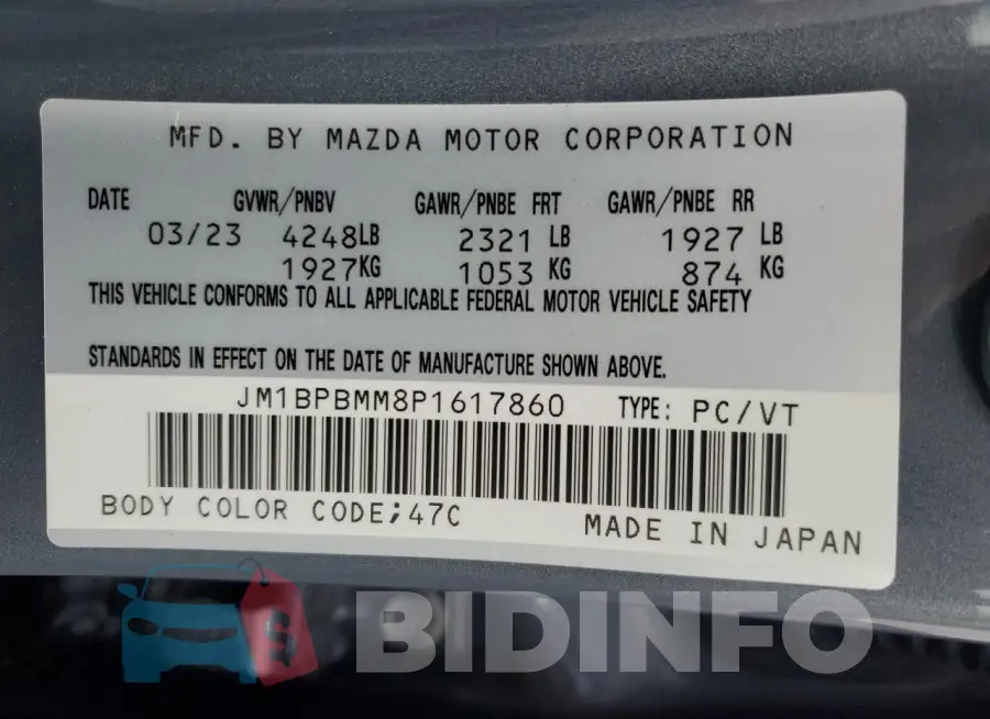 JM1BPBMM8P1617860 Photo# 13