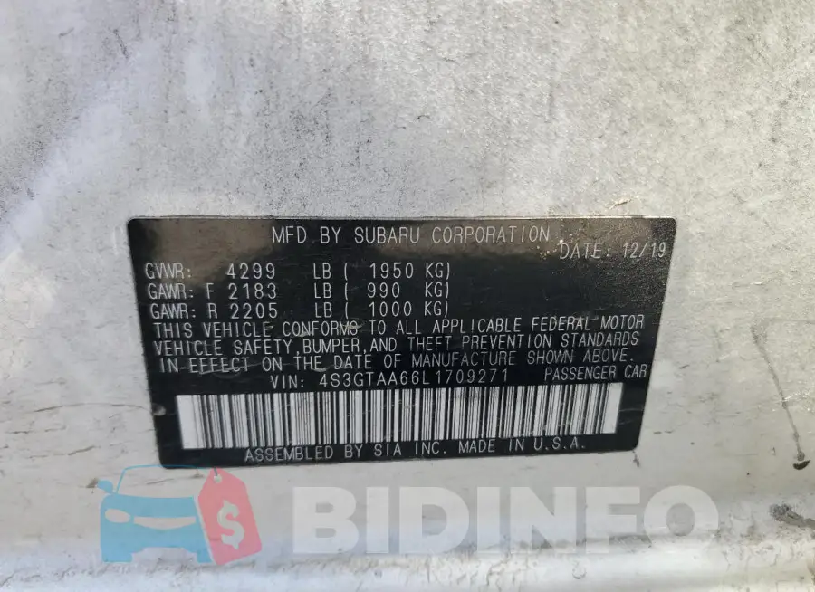4S3GTAA66L1709271 Photo# 12