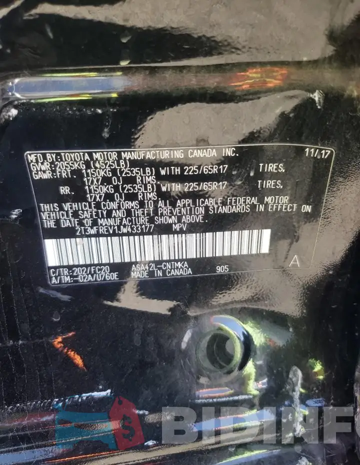 2T3WFREV1JW433177 Photo# 13