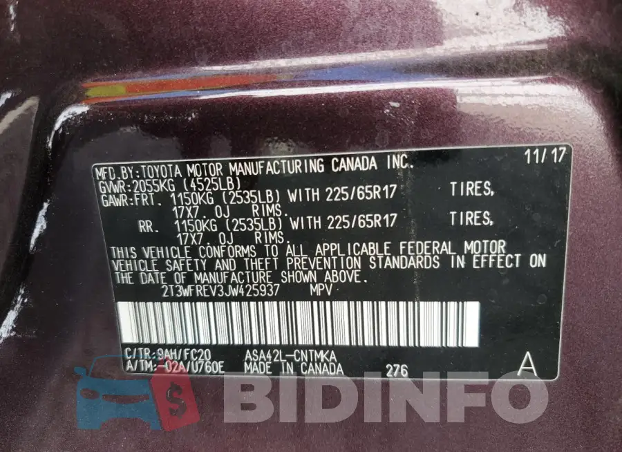 2T3WFREV3JW425937 Photo# 12