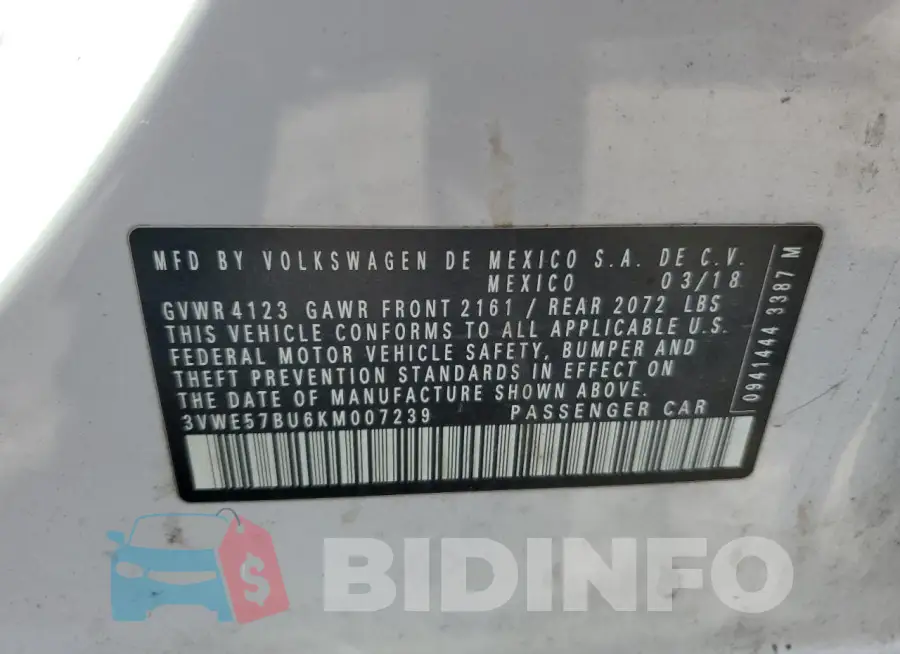 3VWE57BU6KM007239 Photo# 12