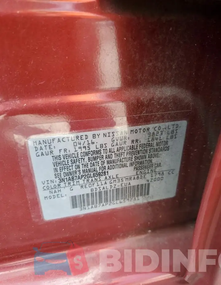 3N1AB7AP2GL659281 Photo# 12