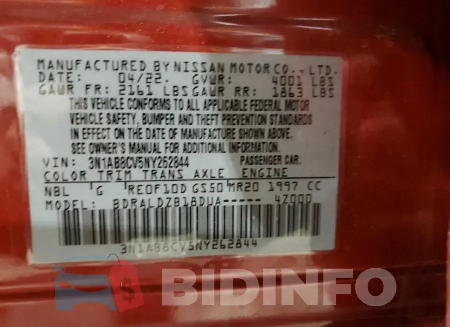 3N1AB8CV5NY262844 Photo# 12