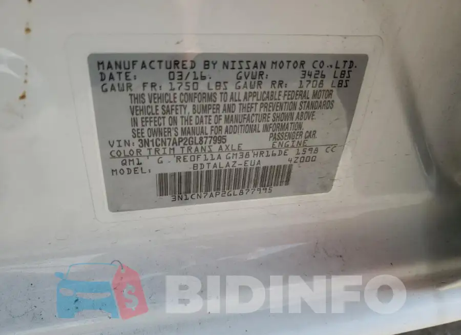 3N1CN7AP2GL877995 Photo# 12