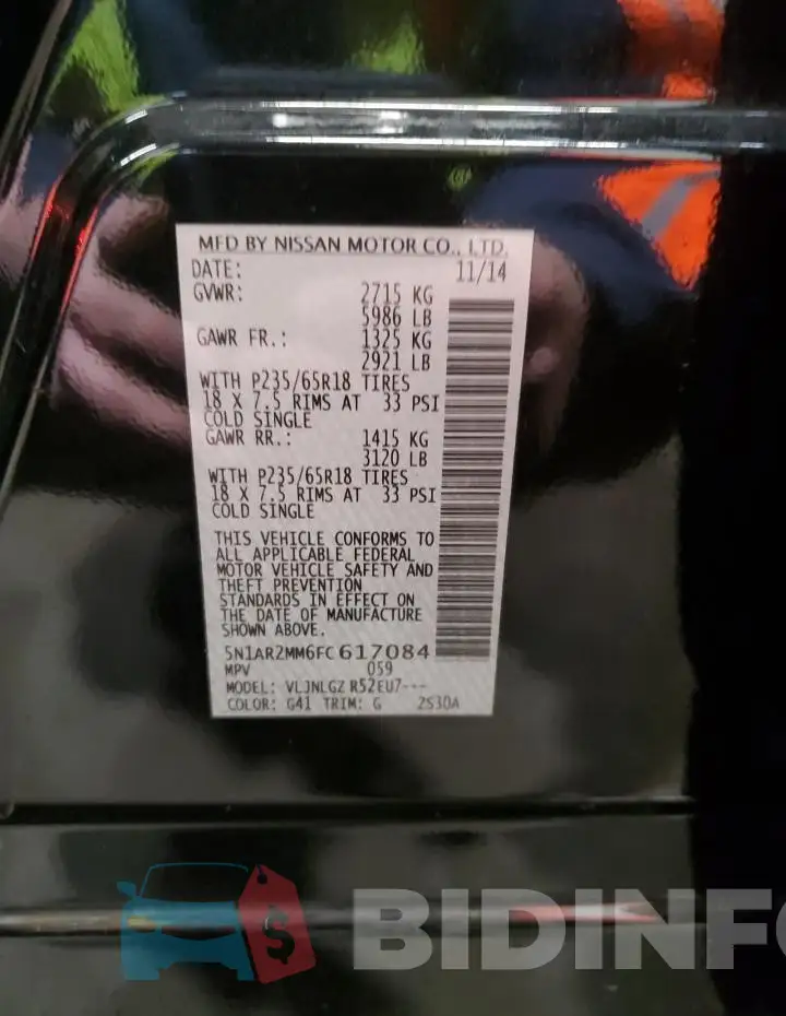 5N1AR2MM6FC617084 Photo# 13