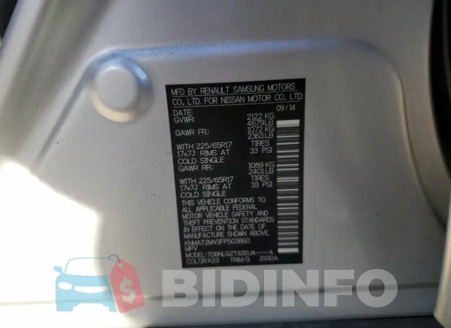 KNMAT2MV3FP503860 Photo# 14