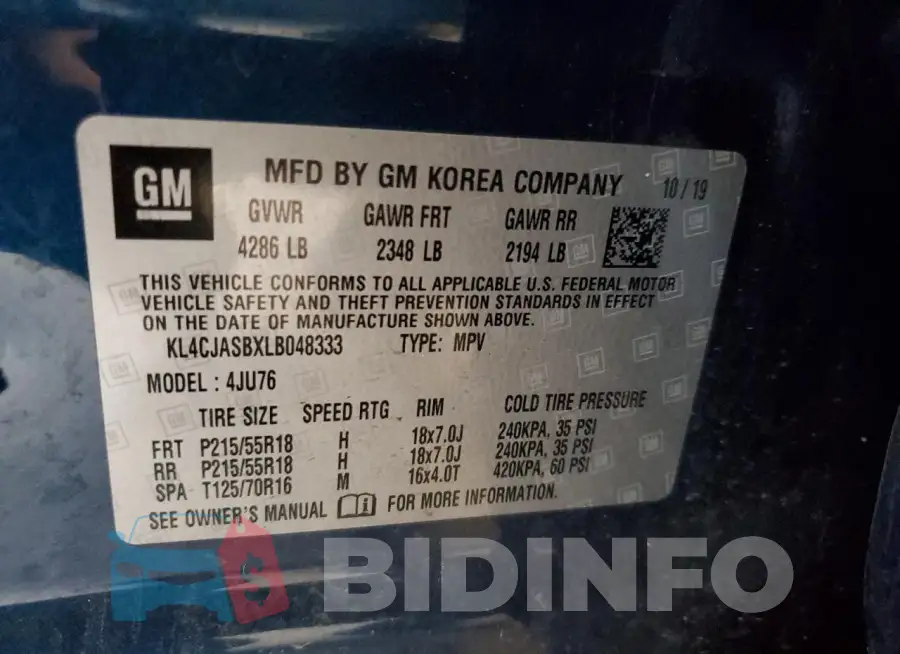 KL4CJASBXLB048333 Photo# 12