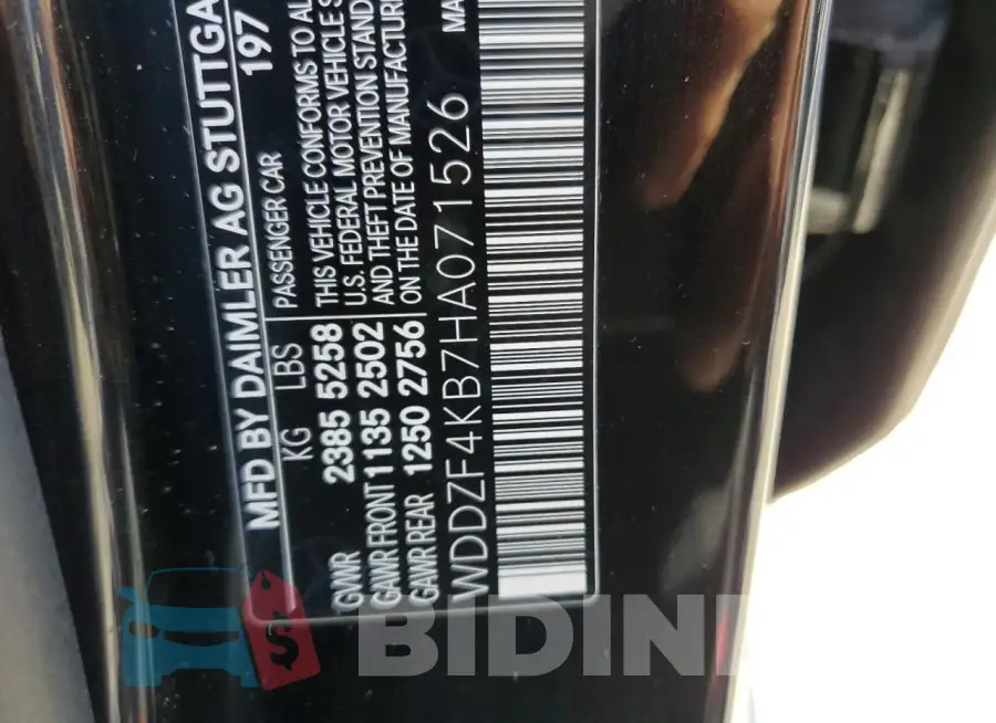 WDDZF4KB7HA071526 Photo# 12