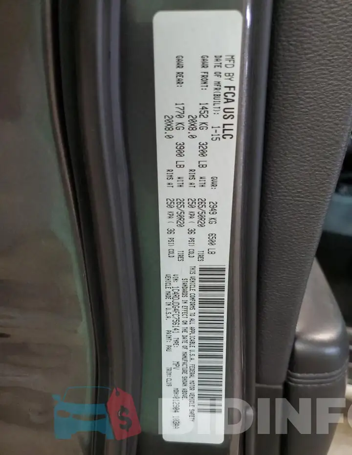 1C4RDJDG4FC756141 Photo# 13