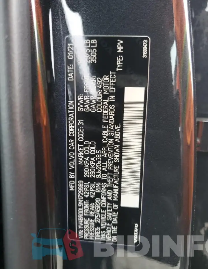 YV4BR00L9M1729989 Photo# 14
