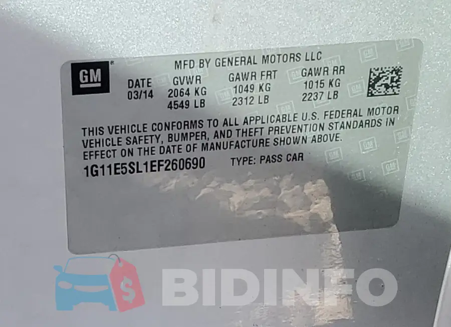 1G11E5SL1EF260690 Photo# 12