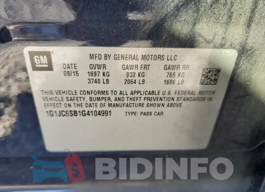 1G1JC6SB1G4104991 Photo# 12