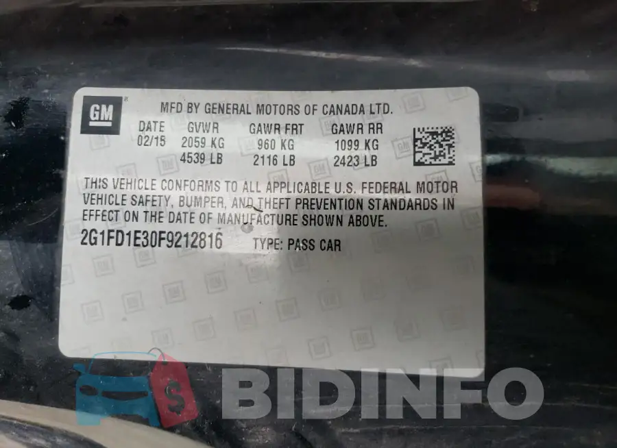 2G1FD1E30F9212816 Photo# 12