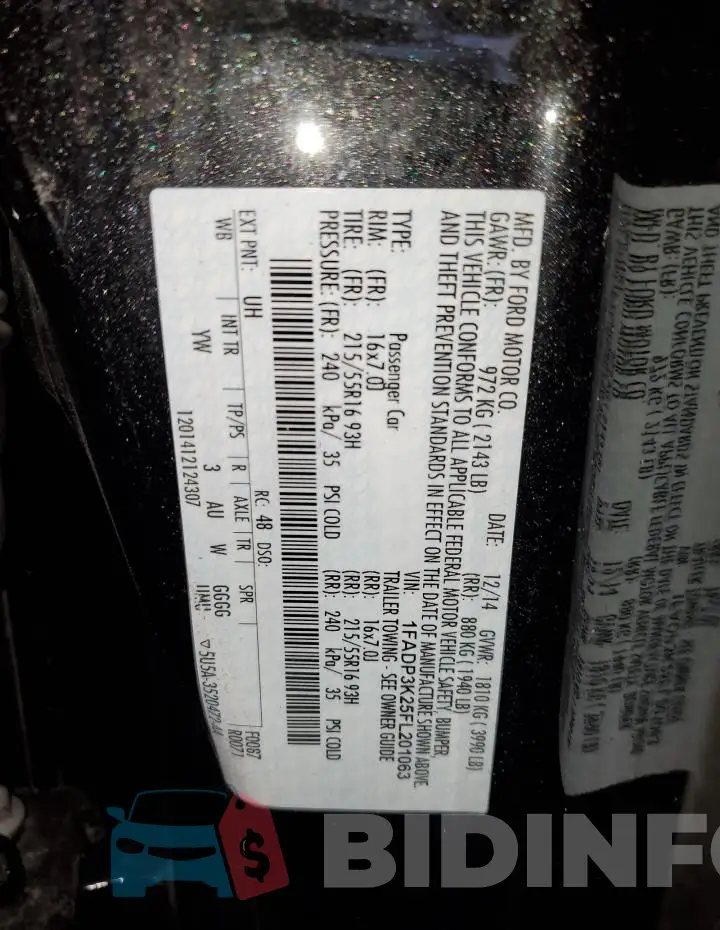 1FADP3K25FL201063 Photo# 12