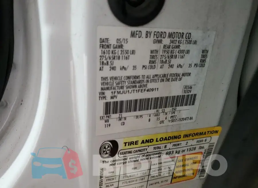 1FMJU1JT1FEF40911 Photo# 13