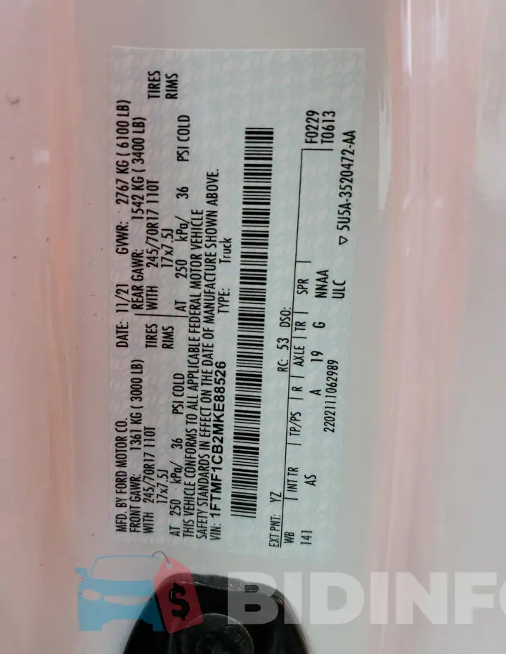 1FTMF1CB2MKE88526 Photo# 12