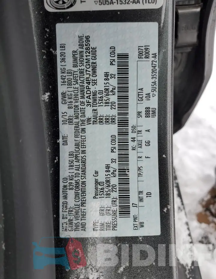 3FADP4BJ7GM128596 Photo# 13