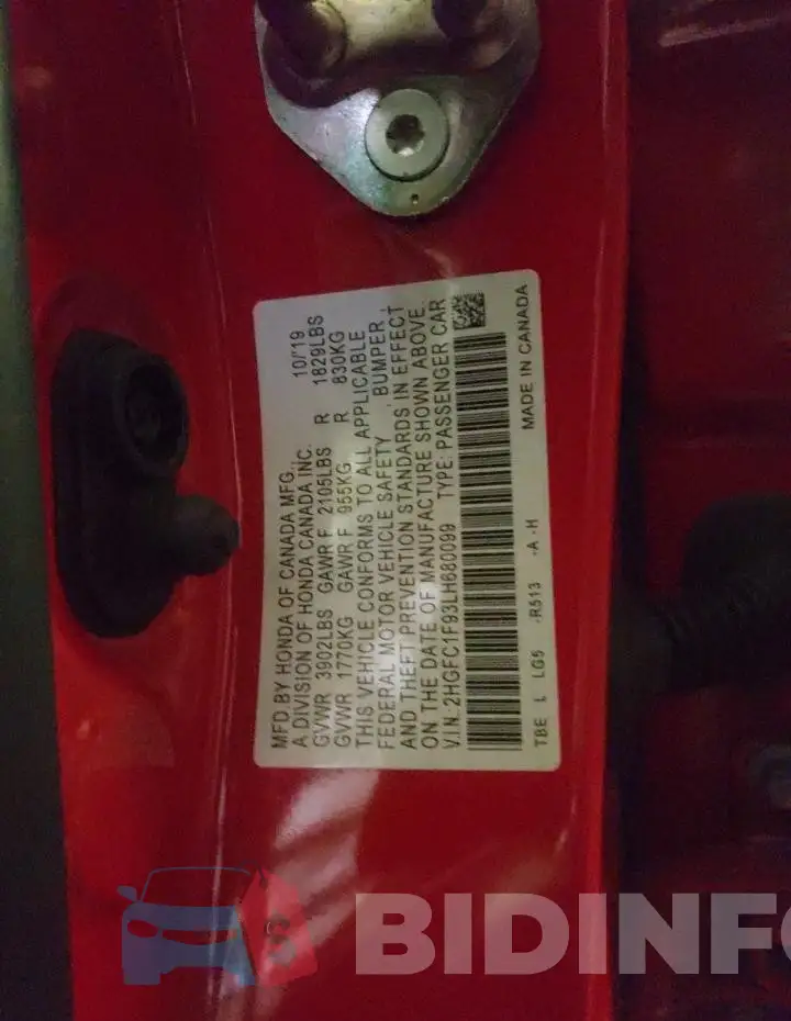 2HGFC1F93LH680099 Photo# 12