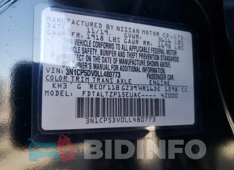 3N1CP5DV0LL480773 Photo# 12