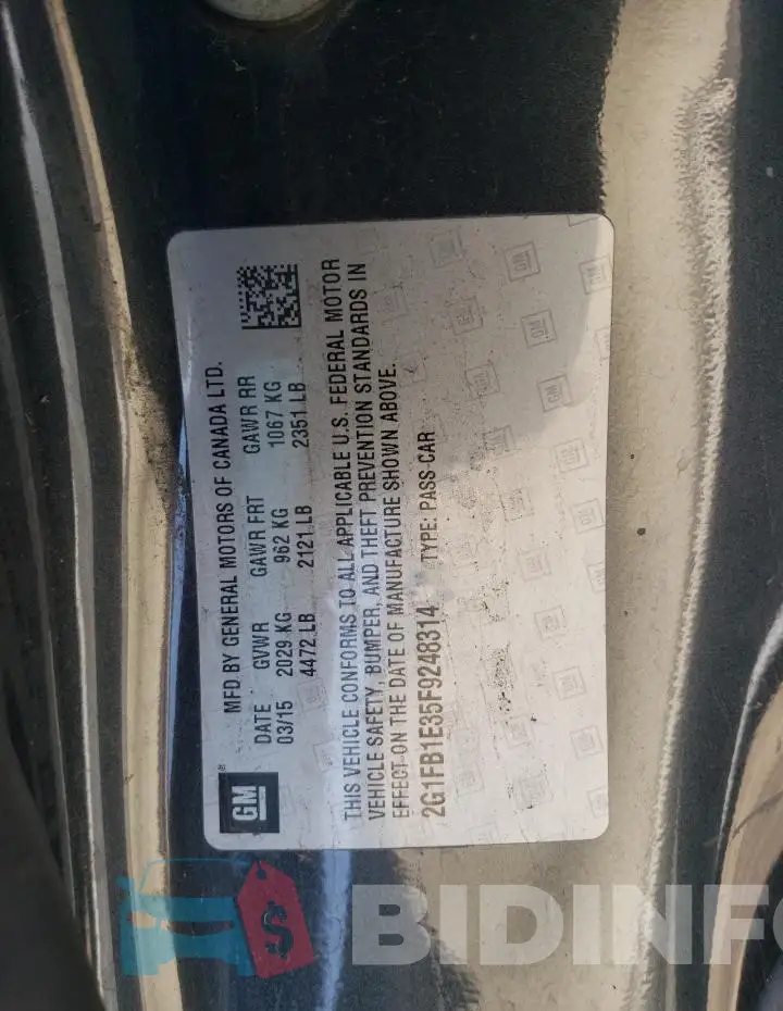 2G1FB1E35F9248314 Photo# 12