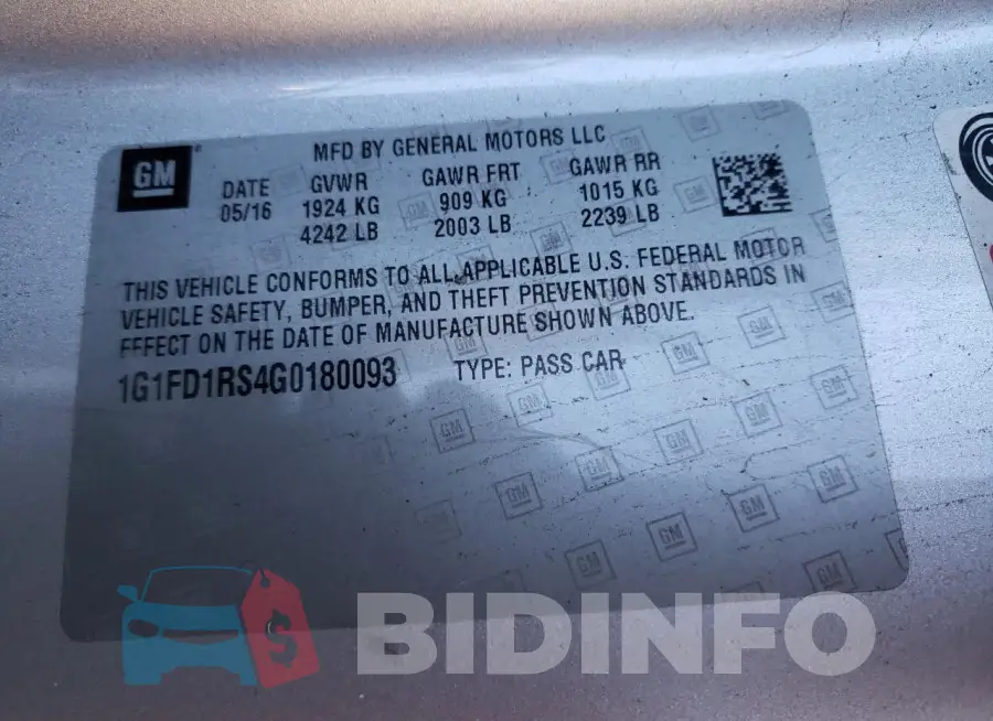 1G1FD1RS4G0180093 Photo# 13