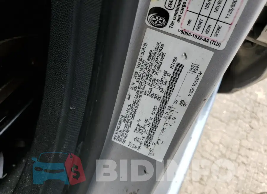 3FADP4BJ9GM183938 Photo# 12