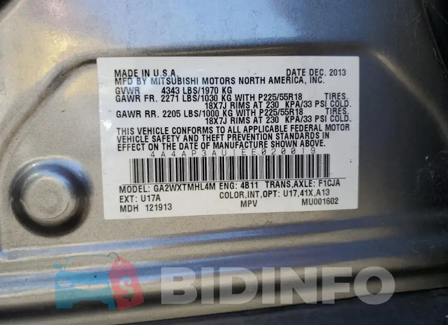 4A4AP3AU1EE020019 Photo# 12