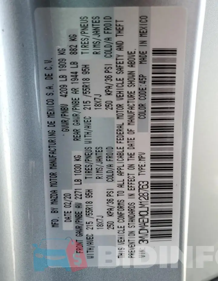 3MVDMAEM0LM128763 Photo# 13