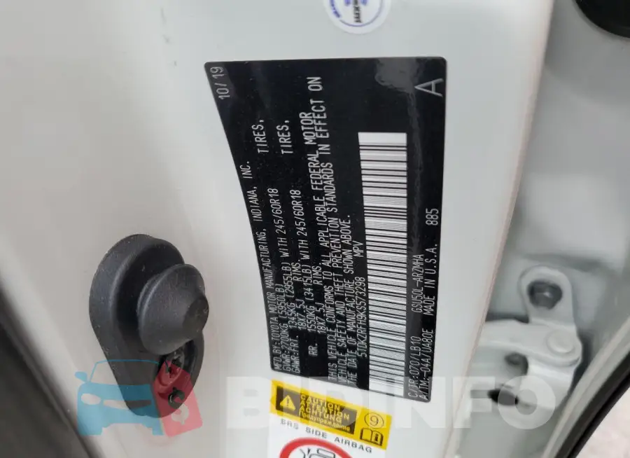 5TDKZRFH9KS573298 Photo# 13