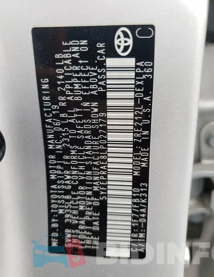 5YFEPRAE8LP027179 Photo# 12