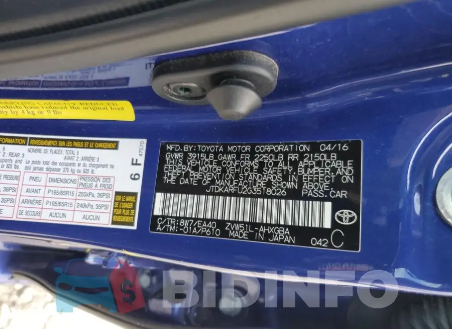 JTDKARFU2G3518026 Photo# 13