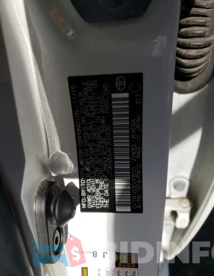 JTDKN3DU6F2003281 Photo# 12