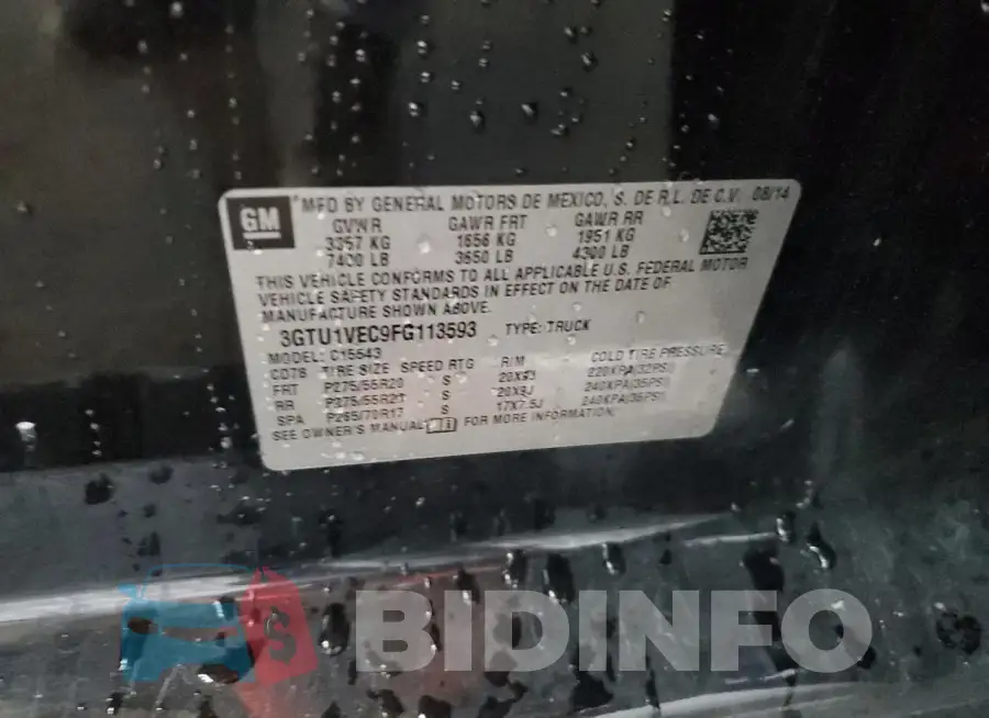 3GTU1VEC9FG113593 Photo# 12