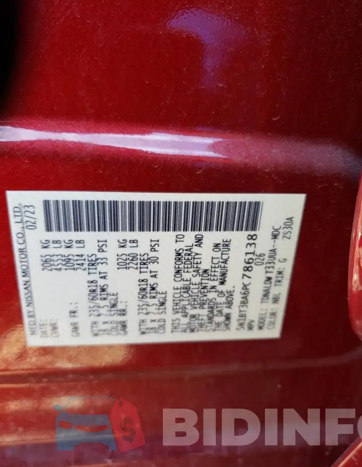 5N1BT3BA6PC786138 Photo# 14