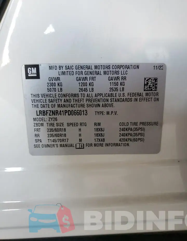 LRBFZNR41PD066013 Photo# 12