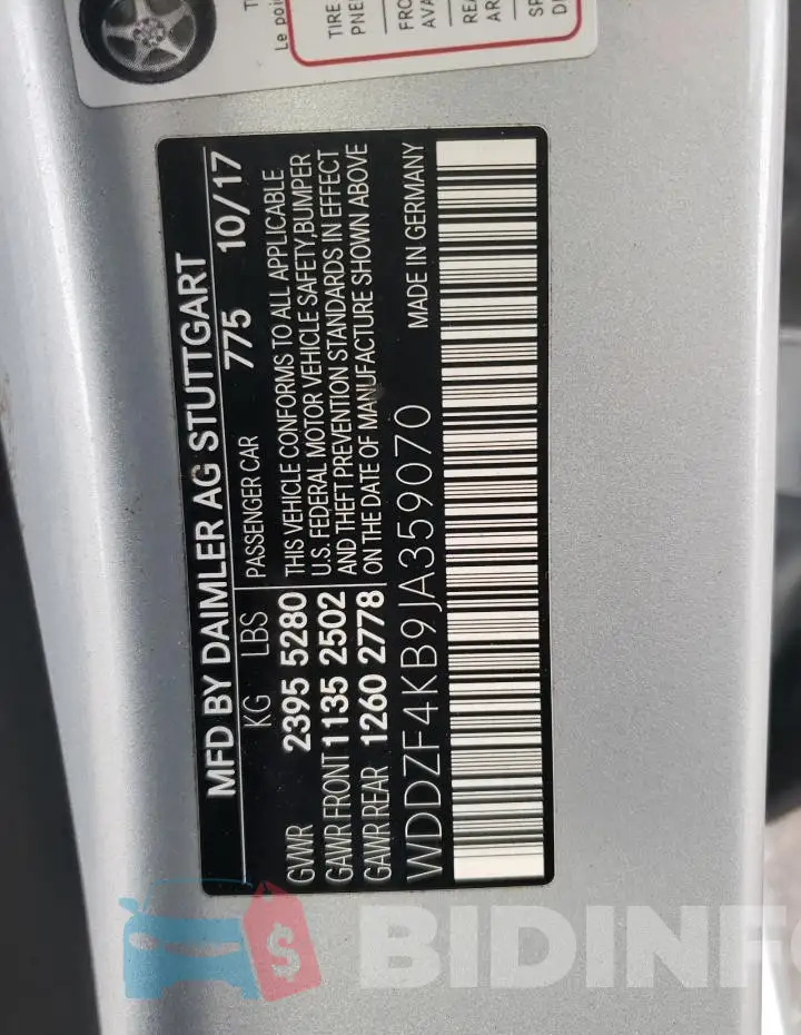 WDDZF4KB9JA359070 Photo# 12