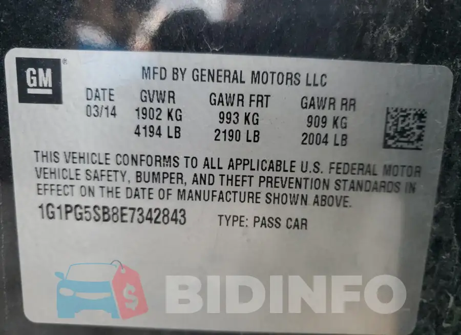 1G1PG5SB8E7342843 Photo# 12
