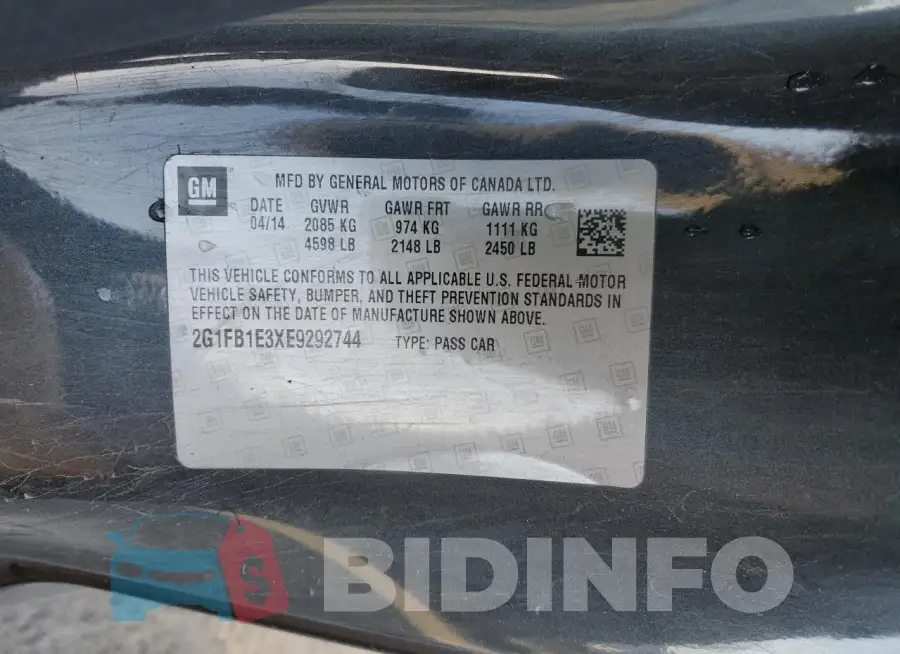 2G1FB1E3XE9292744 Photo# 13