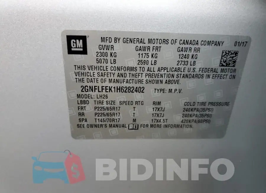 2GNFLFEK1H6282402 Photo# 13