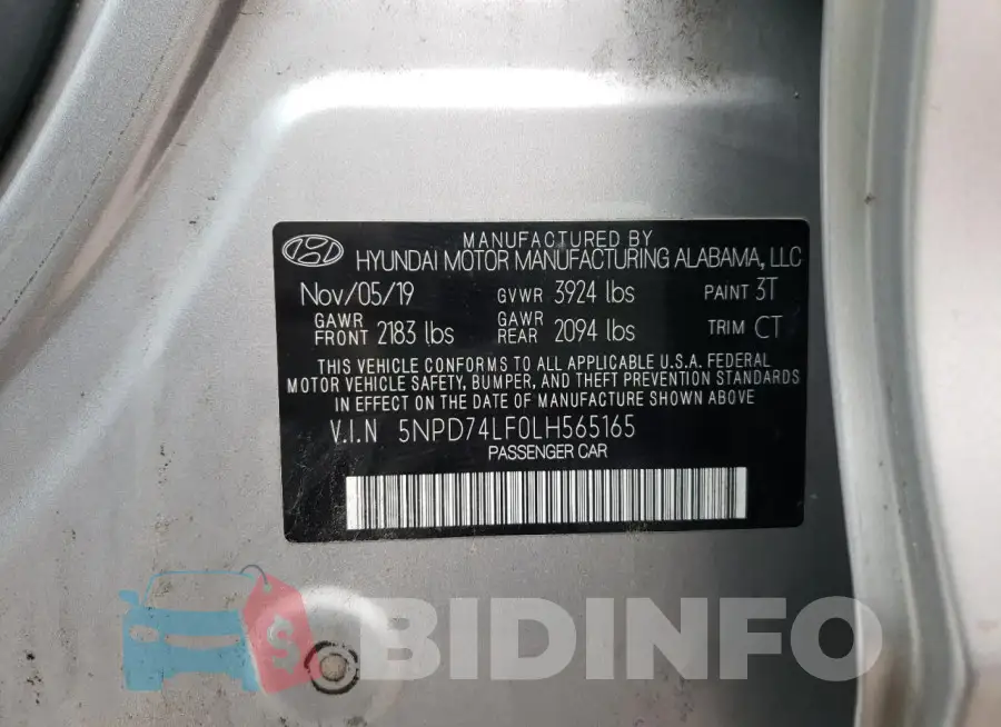 5NPD74LF0LH565165 Photo# 12