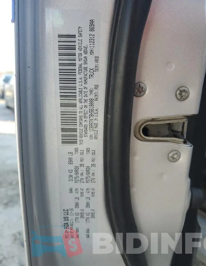 1C6RR7KT8HS618008 Photo# 12