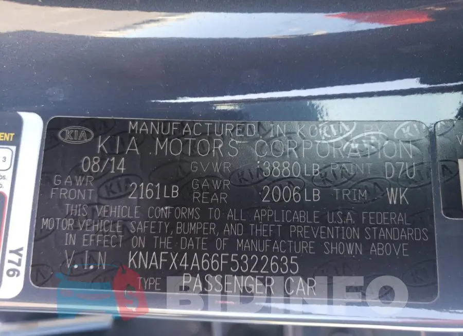 KNAFX4A66F5322635 Photo# 12