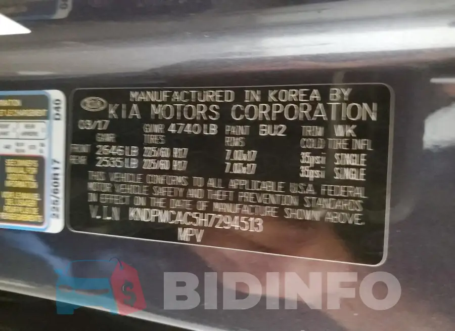 KNDPMCAC5H7294513 Photo# 12