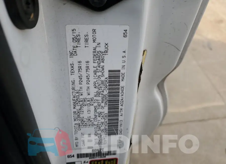 5TFTX4GN8FX047083 Photo# 12