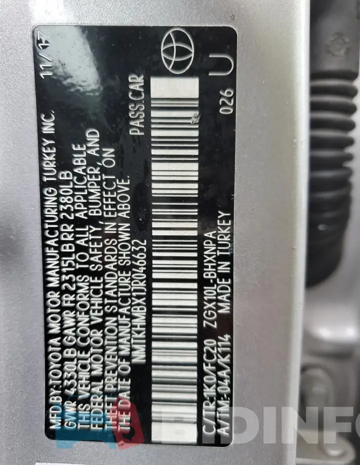 NMTKHMBX1JR046632 Photo# 13